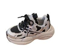 Fille Noir Décontractée Baskets Kids Shoes Sneakers for Girls Fille Multicolore Extérieur Baskets (Black, 34 Big Kids)