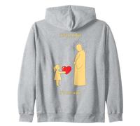 Fille offrant Un cœur au père Art Symbolique Minimal Sweat à Capuche