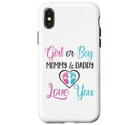 Fille ou garçon maman et papa vous aiment bébé révéler le sexe Coque pour iPhone X/XS