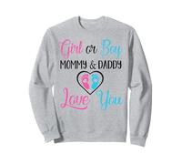 Fille ou garçon maman et papa vous aiment bébé révéler le sexe Sweatshirt