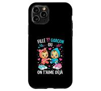 Fille ou Garçon on t'aime Deja Révélation du Sexe bébé Coque pour iPhone 11 Pro