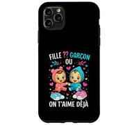 Fille ou Garçon on t'aime Deja Révélation du Sexe bébé Coque pour iPhone 11 Pro Max
