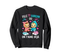 Fille ou Garçon on t'aime Deja Révélation du Sexe bébé Sweatshirt