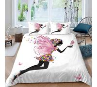 Fille Papillon Housse De Couette X Imprim¿¿ D Rose Fleuri Parure De Lit Personnes Ado Fille Enfants Microfibre Literie Pi¿¿Ces Avec Fermeture ¿¿