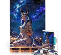 Fille Pharaon d'anime Puzzles pour Adolescents de 1000 pièces Réduction du Stress intéressante Une œuvre d'art 38x26cm
