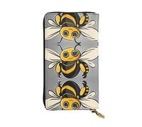 Fille Pochette Impression d'une Jolie Abeille Jaune Cuir Portefeuille Imprimé Porte Monnaie Femme Vintage Bourse Pochette pour Ami, Meilleur Cadeau, Amoureux
