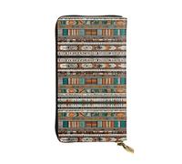 Fille Pochette Impression Ethnique Tribale Africaine Porte-Feuille en Cuire Élégant Porte Monnaie Femme Vintage Coin Purse Wallet pour Homme, Femme, Enfant