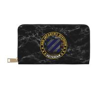Fille Pochette Vétéran De La 3E Division D'Infanterie Bourse Pochette Original Retro Porte-Feuille en Cuire Longue Coin Purse Wallet pour Meilleur Cadeau, Ami, Fille
