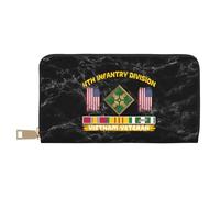 Fille Pochette Vétéran De La 4E Division D'Infanterie du Vietnam Femme Pouch Bourse Fermeture Éclair Coin Purse Wallet Mignonne Porte Monnaie Femme pour Amoureux, Mère, Fille