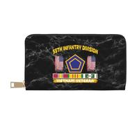 Fille Pochette Vétéran De La 55E Division D'Infanterie du Vietnam Cuir Portefeuille Mignonne Coin Purse Wallet Vintage Femme Pouch Bourse pour Prof, Amoureux, Mère