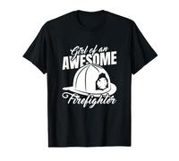 Fille Pompier Maréchal des Pompiers Lutte Contre l'incendie T-Shirt Graphique avec Valeur