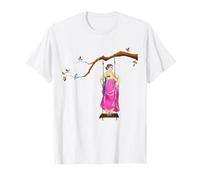 Fille portant un Hanbok coréen traditionnel T-Shirt
