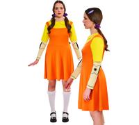 Fille Poupée Femmes Squid Jeux Déguisement Robe Netflix Séries Adultes UK 6-18