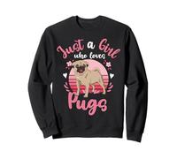 Fille Qui Aime Les carlins, propriétaire de Chiens, Chiot, Carlin, Parent Sweatshirt