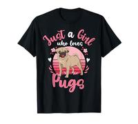 Fille Qui Aime Les carlins, propriétaire de Chiens, Chiot, Carlin, Parent T-Shirt