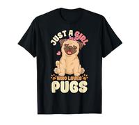 Fille Qui Aime Les carlins, propriétaire de Chiens, Chiot, Carlin, Parent T-Shirt