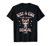 Fille Qui Aime Les Chats Bengale Adore Chat Bengal T-Shirt