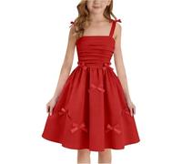 Fille Robe Bustier D'Été Vêtements Solid Chic Robe Élégant A-Ligne Robes sans Manches Vêtement Décontracté Funky Habillement Mi-Longue Hauts #318