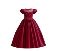 Fille Robe Ceremonie Mariage Longue Tutu sans Manches Enfant Robes Bapteme de Communion d'anniversaire du Soir Communion Anniversaire Robe de Fête Swing Robes Fille Chic et Elegant Léger Dress