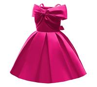 Fille Robe Ceremonie Mariage Tulle sans Manches Enfant Robes Bapteme de Communion d'anniversaire du Soir Communion Anniversaire Robe de Fête Swing Robes Fille Chic et Elegant Léger Dress 3-10 ans