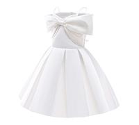 Fille Robe Ceremonie Mariage Tulle sans Manches Enfant Robes Bapteme de Communion d'anniversaire du Soir Communion Anniversaire Robe de Fête Swing Robes Fille Chic et Elegant Léger Dress 3-10 ans