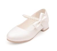 Fille Robe Chaussures Mary Jane Princesse Mariage Party Dance Chaussures Plates Blanc Enfant de Moins de 5 Ans 29