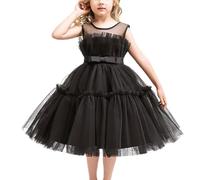 Fille Robe Élégante Tutu sans Manches Robes pour Filles Printemps Enfant Filles Dress Danse Fête Robes Anniversaire Formel fête Mariage Baptême Demoiselle d'honneur Communion Robe de Princesse
