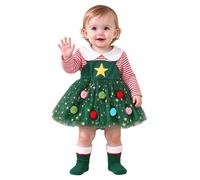 Fille Robe Noël Pour Tutu Arbre De Filles Princesse Boule À Pompons | Mignonne Tenue De Noël,Pour Bébé Fille,Robes Décontractées Les Loisirs,Automne,Anniversaire,Soirée Thème,Visite Du Père