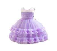 Fille Robe Tulle sans Manches Enfant Princesse Fleur Robes Mariage Fête Robe Fille 7 Mois -3 Ans Robes Fête d'anniversaire Demoiselle d'honneur Robes Filles pour La Fête Anniversaire Formel Mariage