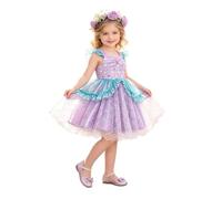 Fille Robe Tutu De Princesse Robe D'Été pour Le Soleil Party Princesse en Forme A Fée Vêtements D'Été Tutu avec Écailles Sirène Été Lavande 5-6 Ans