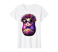 Fille Russe Matriochka Moscou Lunettes De Soleil Matriochka T-Shirt Graphique avec Valeur