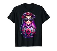 Fille Russe Matriochka Moscou Lunettes De Soleil Matriochka T-Shirt Graphique avec Valeur