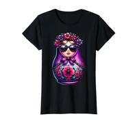 Fille Russe Matriochka Moscou Lunettes De Soleil Matriochka T-Shirt Graphique avec Valeur