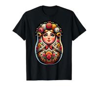 Fille Russe Matriochka Moscou Lunettes De Soleil Matriochka T-Shirt Graphique avec Valeur