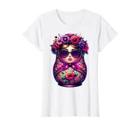 Fille Russe Matriochka Moscou Lunettes De Soleil Matriochka T-Shirt Graphique avec Valeur