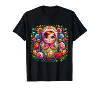 Fille Russe Russie Matryoshka Russe pour Les Russes T-Shirt Graphique avec Valeur