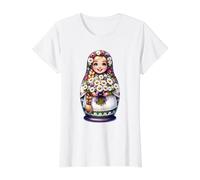 Fille Russe Russie Matryoshka Russe pour Les Russes T-Shirt Graphique avec Valeur