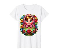Fille Russe Russie Matryoshka Russe pour Les Russes T-Shirt Graphique avec Valeur