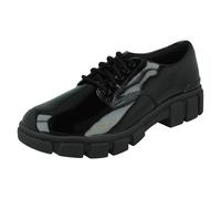 Fille Senior Clarks Cuir Semelle Épaisse École Chaussures Evyn Dentelle
