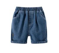 Fille Short en Jean Taille Elastique 2-8 Ans Pantalon Court en Jean Ado Ete Fluide Large Short été Filles Ample Chic Casual Sport Plage Vacances Confortable Shorts et Bermudas en Coton