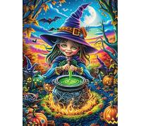 Fille sorcière avec Un Chaudron 500 Pièces Puzzle Adulte en Carton Épais Anti-Déchirure Anti-Stress Loisir Créatif Difficile Niveau Expert Idée Cadeau Anniversaire Premium 500 PCS