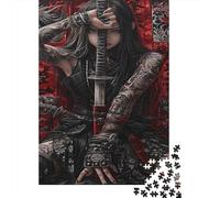 Fille tatouée Puzzles pour Adultes 1000 Pièces Beauté Anime Jeu Éducatif Jouets Défi Artisanat Cadeau Famille Home Decor Adultes & Enfants des 14 Ans 1000pcs (75x50cm)