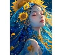 Fille Tournesol Puzzle 120 Pièces pour Adultes, Puzzle Impossible, Puzzles Classique pour Adulte, Puzzles Coloré Jeu de Famille et Team Building