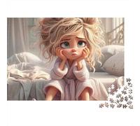 Fille Triste en Robe 1000 Pièces Puzzle pour Adultes Carton sans Odeur Anti-Stress pour S'amuser Stimuler l'esprit avec Affiche Guide 70x50cm/1000pcs