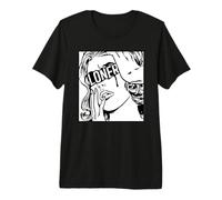 Fille Triste Solitaire Blackwork T-Shirt Haut de Gamme