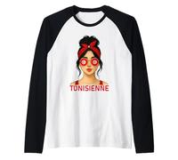 Fille Tunisienne Drapeau Tunisie Copine et Épouse Tunisienne Manche Raglan