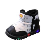 Fille Violet Hiver Bottines pour enfants, chaussures chaudes et lumineuses à Led pour bébés filles et garçons, chaussures d'hiver décontractées Fille Marron Orteils Séparés (Beige, 25.5 Toddler)