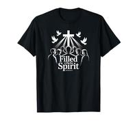 Filled With The Spirit Acts 2:3-4 Écriture chrétienne T-Shirt