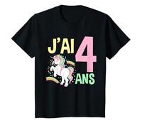 Filles Anniversaire J'ai 4 Ans Licorne Soeur T-Shirt