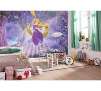 Filles Chambre Raiponce Papier Peint Mural Disney Violet Décoration 3.7x2.4m